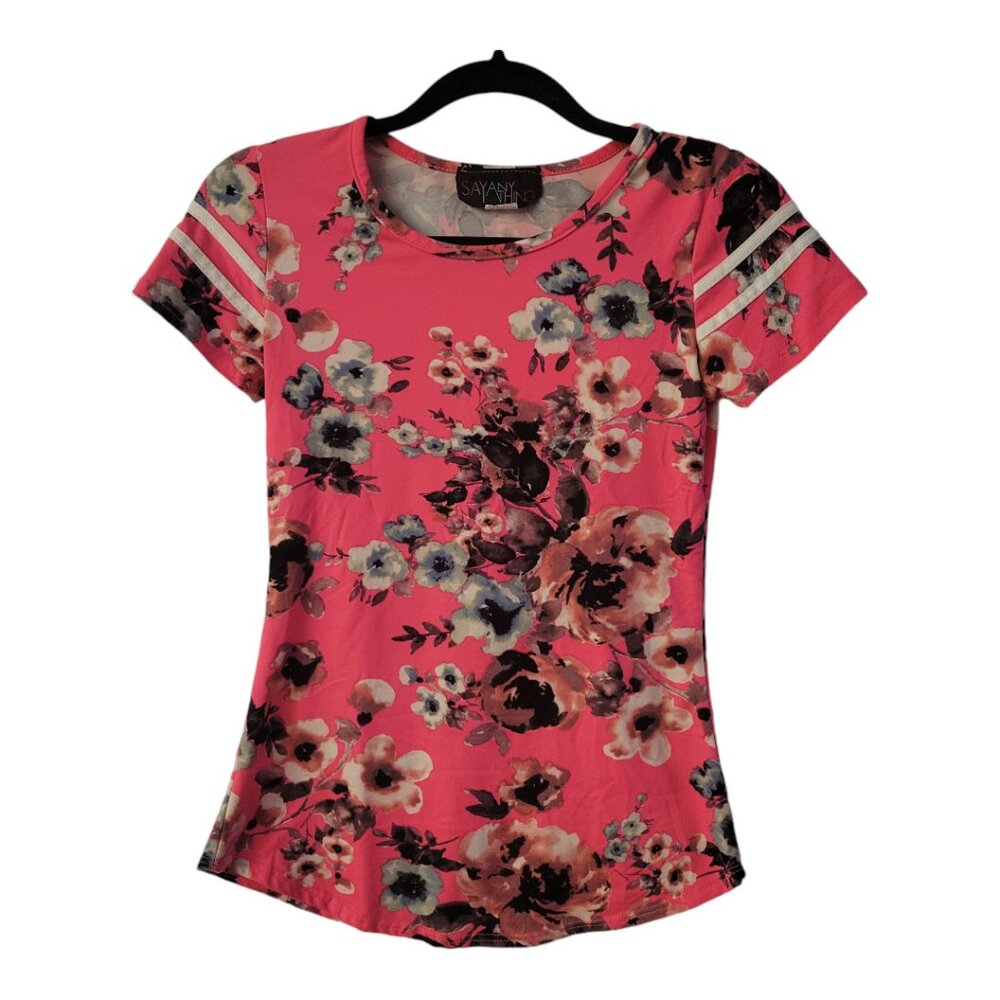 Say Anything Hot Pink Floral T-Shirt